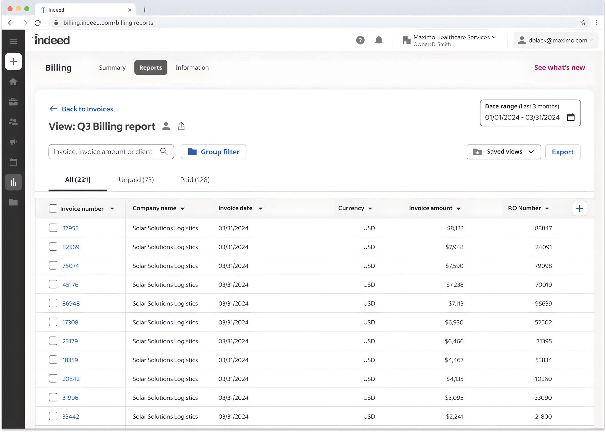 The Share view default state showing the share controls and recipient list before any modal action is taken.